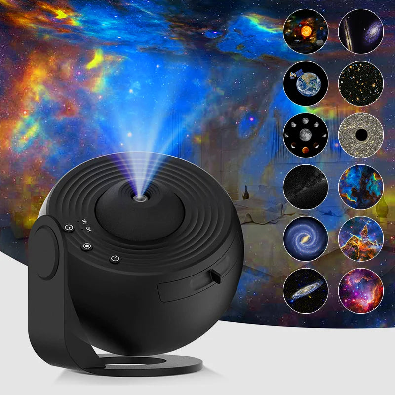 Roomara 360° Galaxy Star Projector Night Light – Rotating Planetarium Lamp for Bedroom, Kids & Relaxing Room Decor