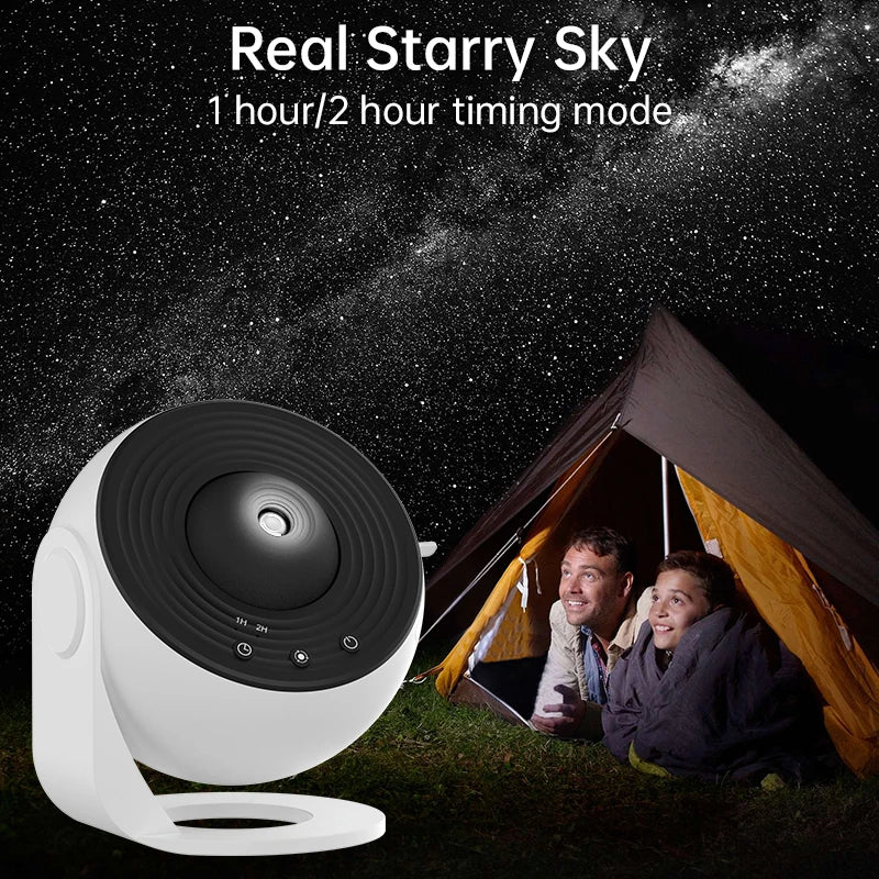 Roomara 360° Galaxy Star Projector Night Light – Rotating Planetarium Lamp for Bedroom, Kids & Relaxing Room Decor