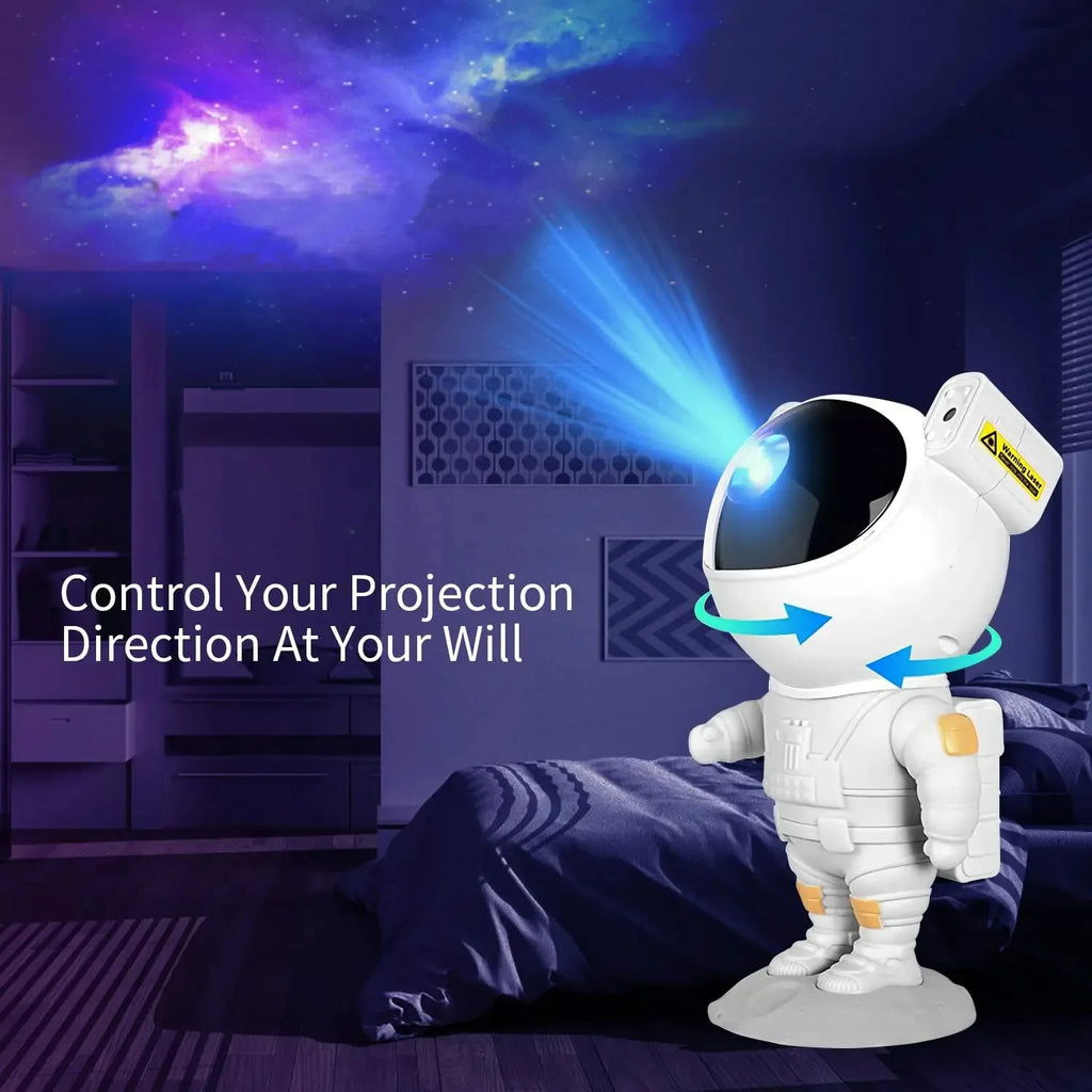 Roomara™ Astronaut Galaxy Star Projector – LED Nebula Night Light with Remote for Bedroom Atmosphere & Aesthetic Room Decor